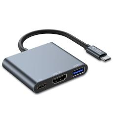 Tech-Protet 3in1 USB-C Hub USB-A / HDMI / USB-C Gr&aring;