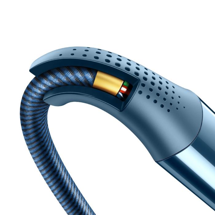 Bild 4, Mcdodo 1.2m 100W USB-C/USB-C Elbow Laddkabel Blå