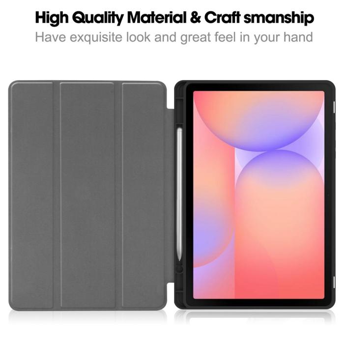 Bild 2, Samsung Galaxy Tab S10 Lite Fodral Tri-Fold Pennhållare Svart