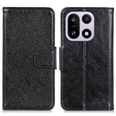 OnePlus 15 Fodral L&auml;der Nappa Textur Svart