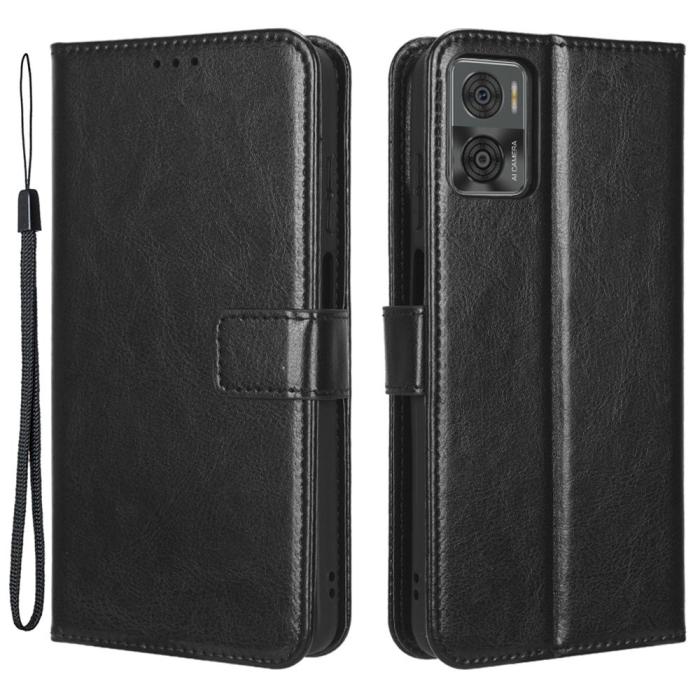 Bild 1, Motorola Moto E22i Fodral Läder Svart