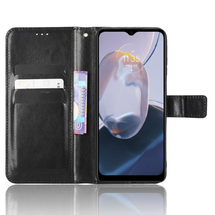 Bild 2, Motorola Moto E22i Fodral Läder Svart