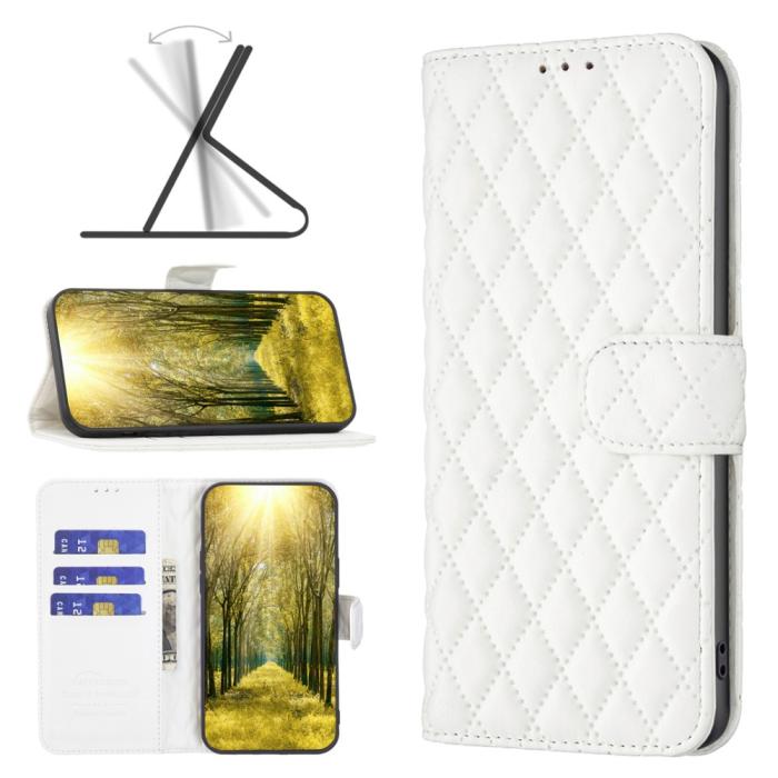 Bild 4, Samsung Galaxy A25 5G Fodral Diamond Läder Vit