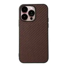 iPhone 14 Pro Max Skal Kolfiber Textur Brun