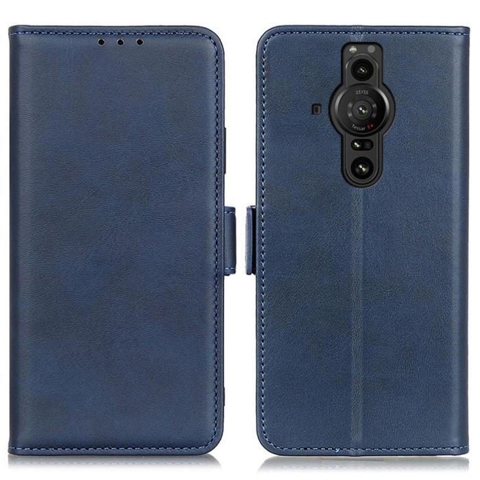 Bild 1, Sony Xperia Pro-I Fodral Läder Med Magnetisk Stängning Blå
