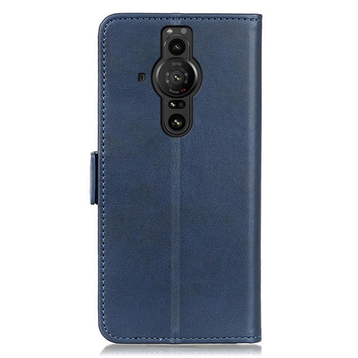 Bild 3, Sony Xperia Pro-I Fodral Läder Med Magnetisk Stängning Blå