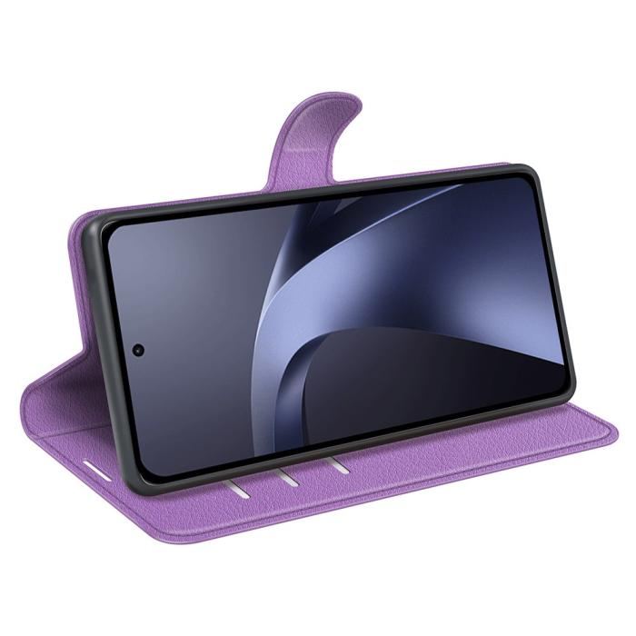 Bild 2, Xiaomi 17T Pro Fodral Litchi Läder Lila