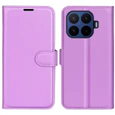 Xiaomi 17T Pro Fodral Litchi L&auml;der Lila