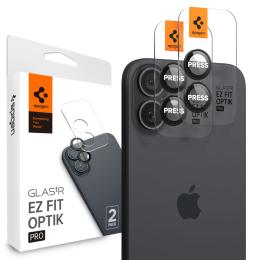 Spigen iPhone 16/16 Plus 2-PACK Linsskydd Optik GLAS.tR "Ez Fit"