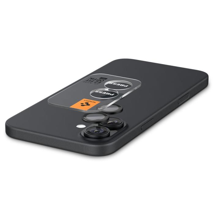 Bild 2, Spigen iPhone 16/16 Plus 2-PACK Linsskydd Optik GLAS.tR 