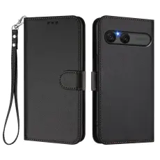 Sony Xperia 10 VII Pl&aring;nboksfodral L&auml;der Svart