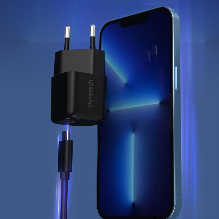 Bild 3, Choetech 30W GaN PD USB-C Väggladdare Svart