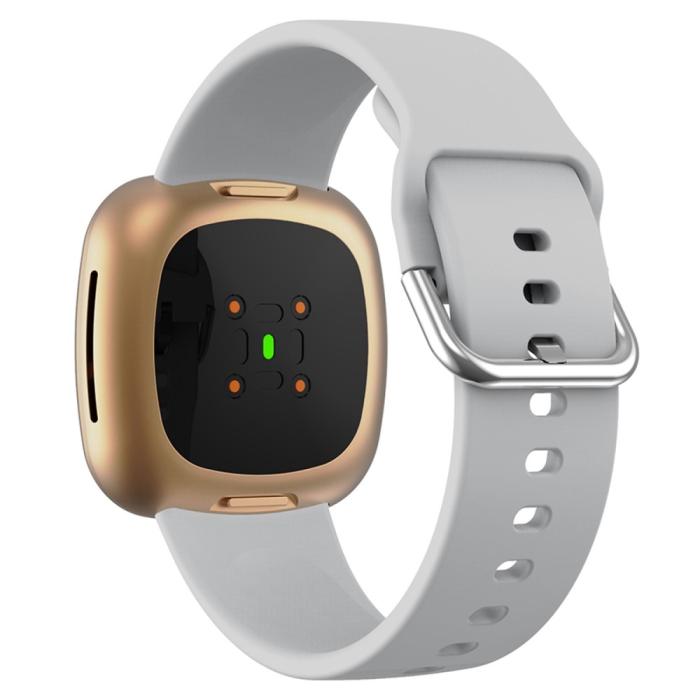Bild 1, Fitbit Versa 4/Sense 2 Klockarmband Silikon Grå