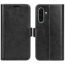 Samsung Galaxy A36 5G/A56 5G Fodral Crazy Horse L&auml;der Svart