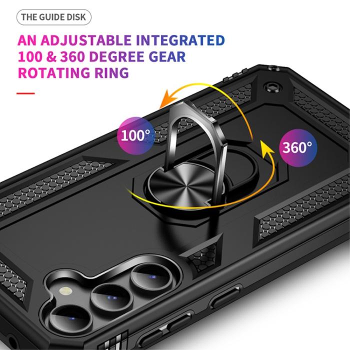 Bild 6, Samsung Galaxy S23 FE Skal Ring Hybrid Armor Svart
