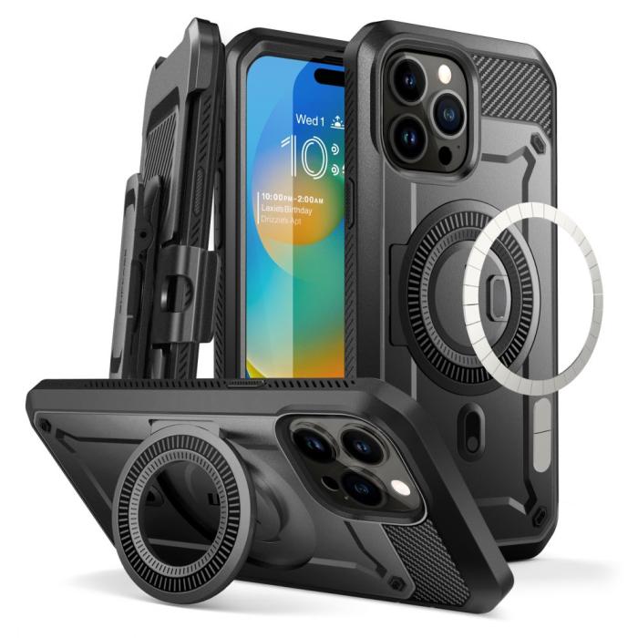 Bild 1, Supcase iPhone 15 Pro Skal MagSafe Unicorn Beetle Pro Svart