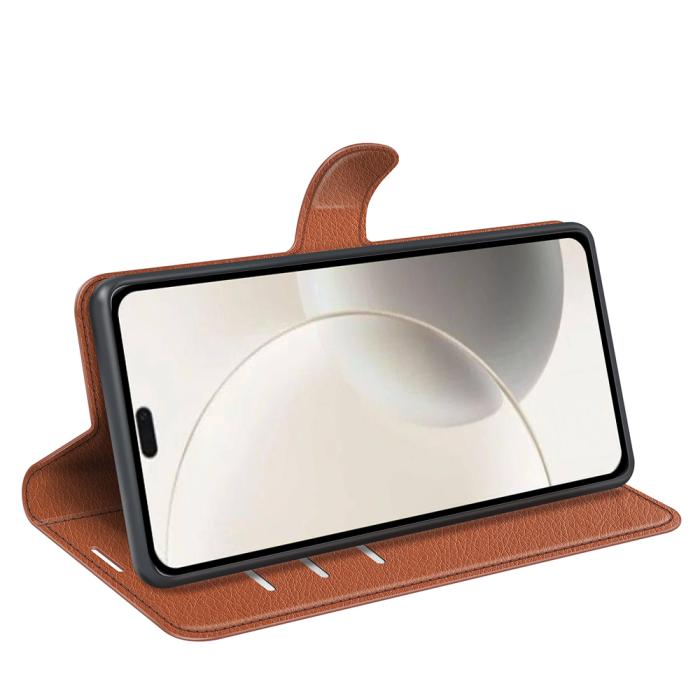 Bild 6, Honor 400 Smart Fodral Litchi Läder Brun