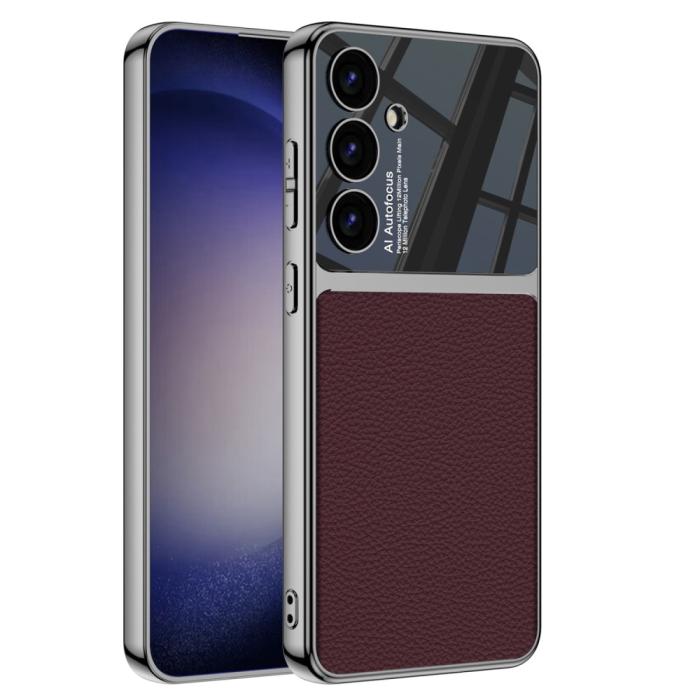 Bild 1, GKK Galaxy S24 Plus Skal Hybrid Läder Litchi Röd