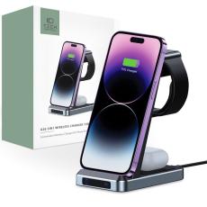Tech-Protect 15W Qi Tr&aring;dl&ouml;s 3in1 Laddare Svart