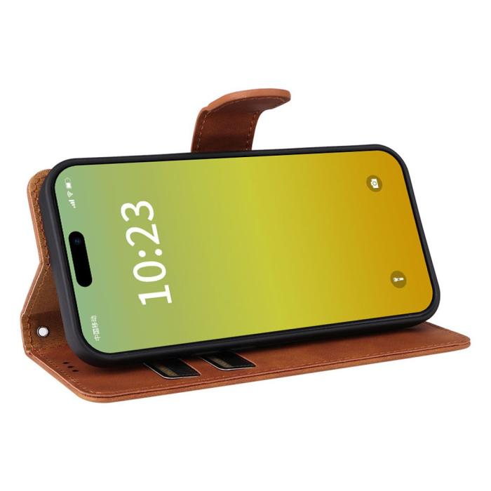 Bild 3, iPhone 15 Plus Fodral Skin Touch Brun