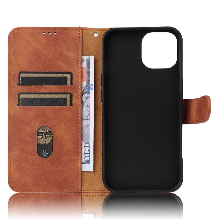 Bild 6, iPhone 15 Plus Fodral Skin Touch Brun