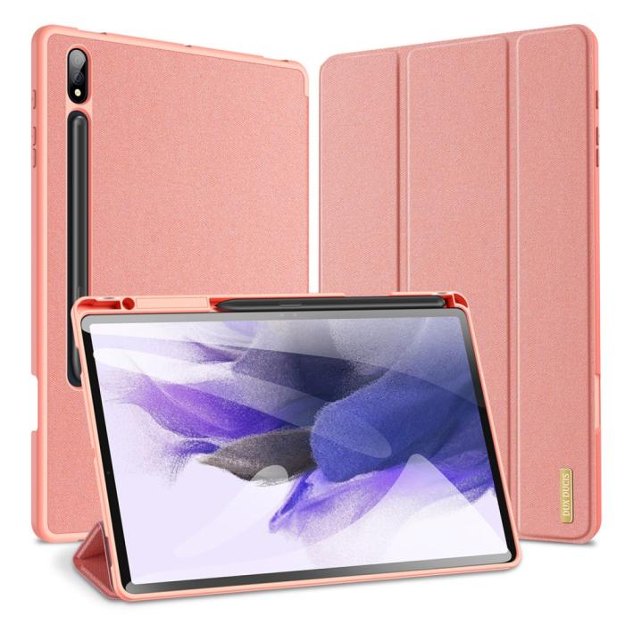 Bild 2, DUX DUCIS Galaxy Tab S9 Plus Fodral DOMO Tri-Fold Roséguld