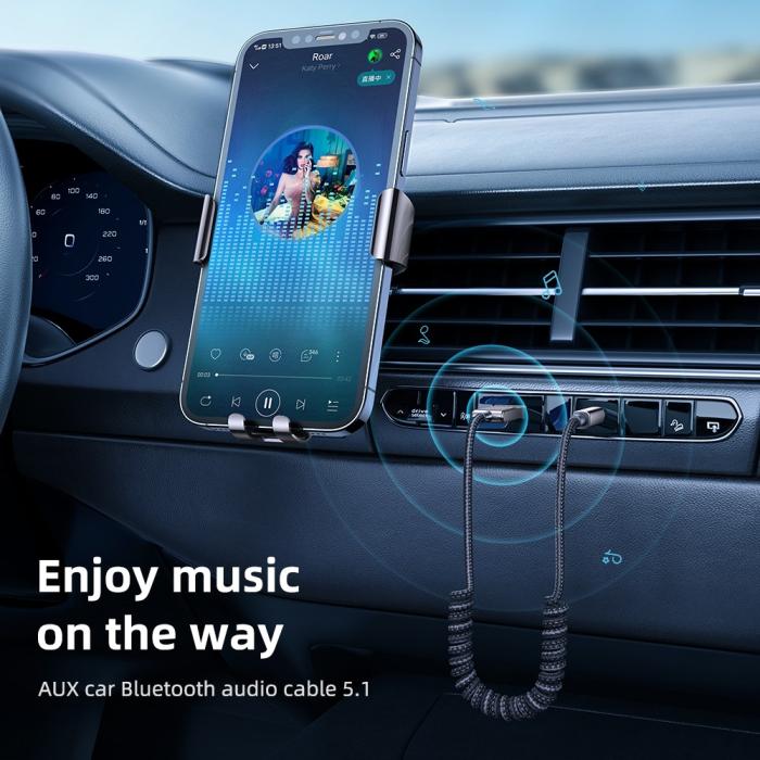 Bild 2, Mcdodo 1.2m Bluetooth AUX Ljudadapter För Bilen Svart