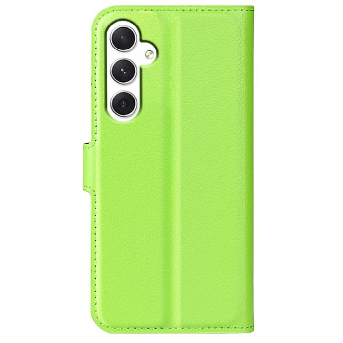 Bild 6, Samsung Galaxy S24 Fodral Litchi Läder Grön