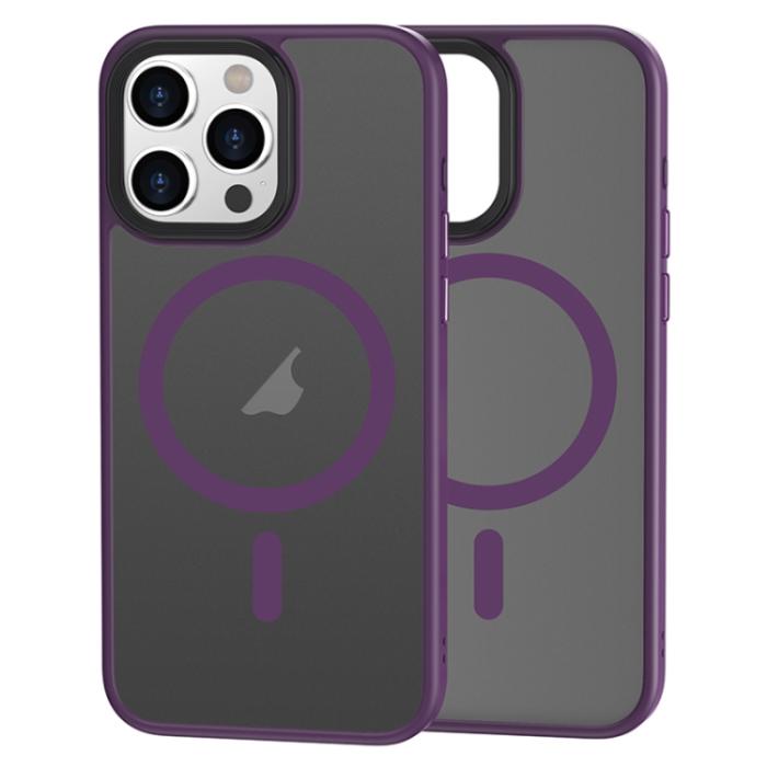 Bild 1, iPhone 15 Pro Max Skal MagSafe Frosted Shield Lila