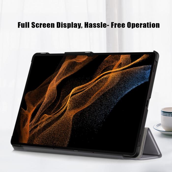 Bild 3, Samsung Galaxy Tab S9 Ultra Fodral Tri-Fold Grå