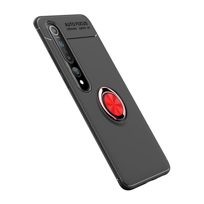 Bild 3, Xiaomi Mi 10 / 10 Pro - Ring Skal - Svart/Röd