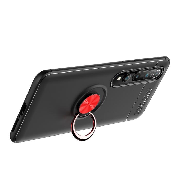 Bild 4, Xiaomi Mi 10 / 10 Pro - Ring Skal - Svart/Röd