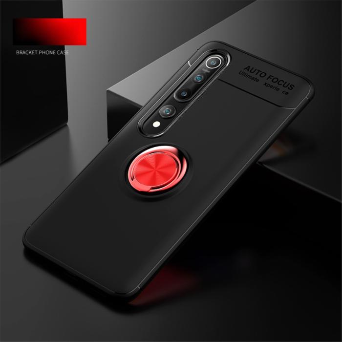 Bild 5, Xiaomi Mi 10 / 10 Pro - Ring Skal - Svart/Röd