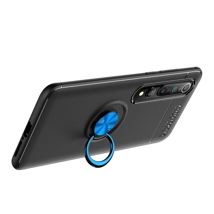 Bild 3, Xiaomi Mi 10 / 10 Pro - Ring Skal - Svart/Blå