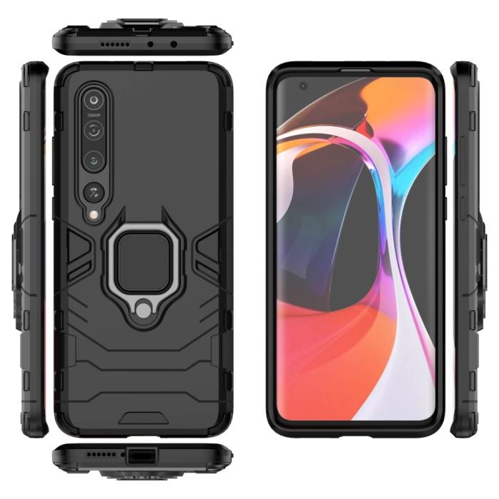 Bild 5, Xiaomi Mi 10 / 10 Pro - Ring Skal - Svart