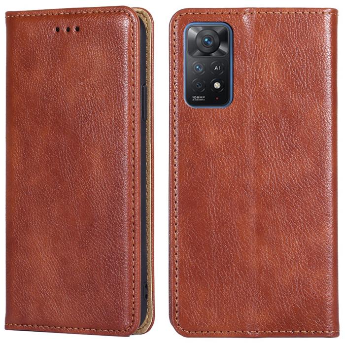 Bild 1, Xiaomi Redmi Note 11 Pro 5G Fodral Vintage Flip Brun
