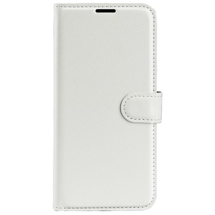 Bild 5, Samsung Galaxy S24 Plus Fodral Litchi Textur Vit