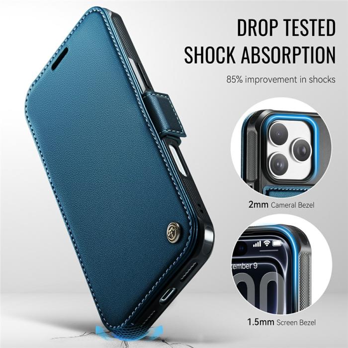 Bild 5, CASEME iPhone 17 Pro Max Skal RFID Plånbok Blå