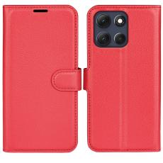 Motorola Moto G86 5G Fodral Litchi L&auml;der R&ouml;d