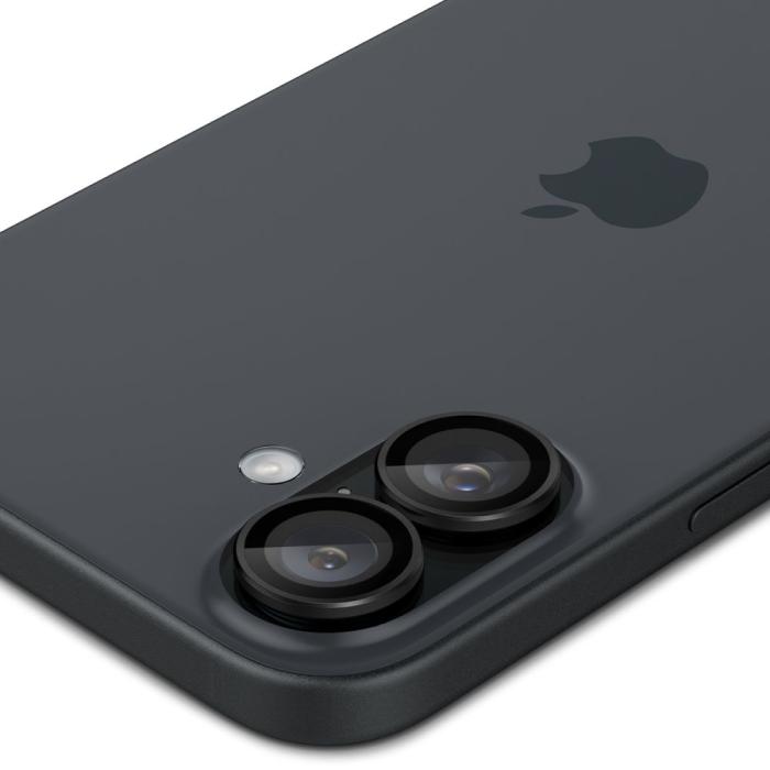 Bild 5, Spigen iPhone 16/16 Plus 2-PACK Linsskydd Optik GLAS.tR 