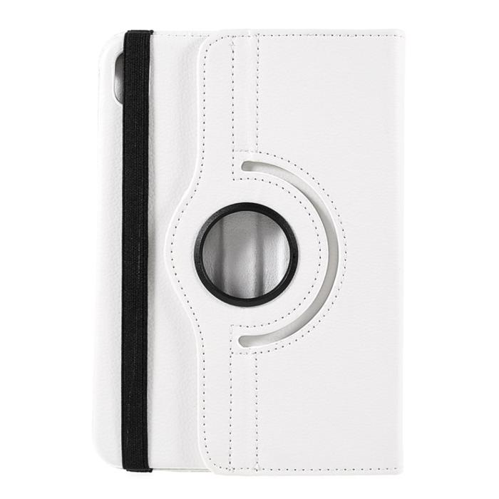 Bild 4, iPad Mini 2024/2021 Fodral 360° Rotation Litchi Vit