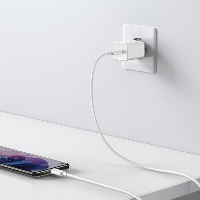 Bild 5, Baseus Super Si 25W PD QC Väggladdare USB-C Vit