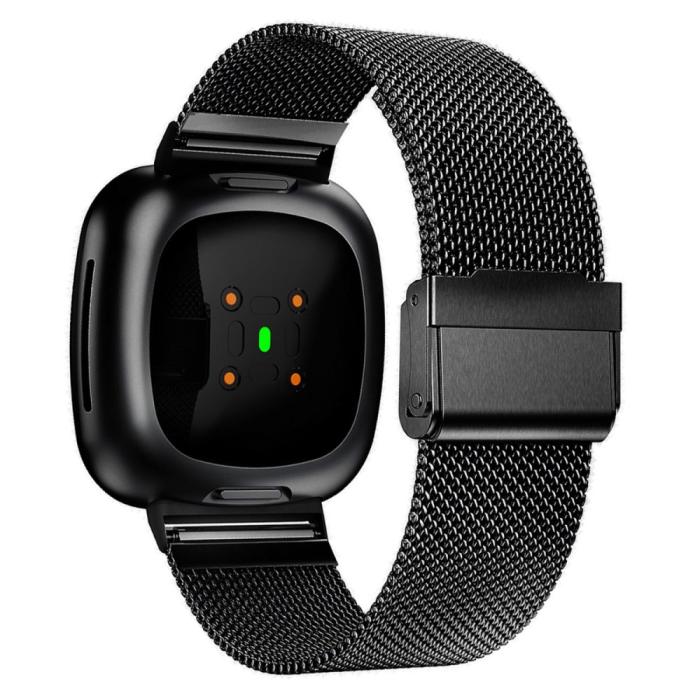 Bild 1, Fitbit Versa 4/Sense 2 Klockarmband Milanese Svart