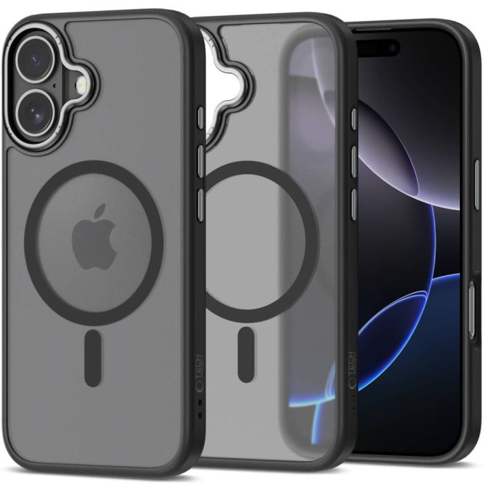 Bild 1, Tech-Protect iPhone 17 Skal MagSafe MagEdge Matt Svart/Gunmetal