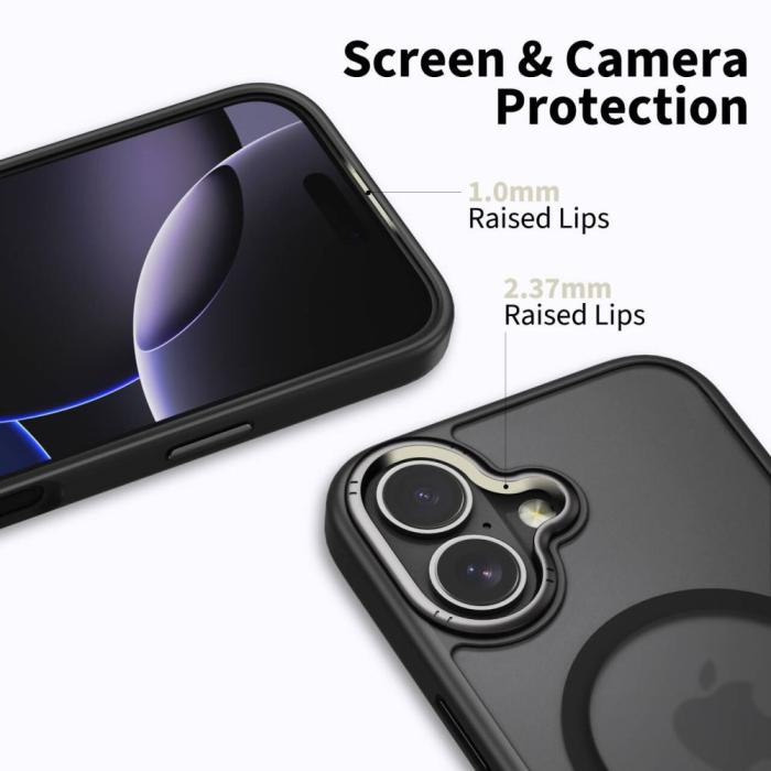 Bild 3, Tech-Protect iPhone 17 Skal MagSafe MagEdge Matt Svart/Gunmetal