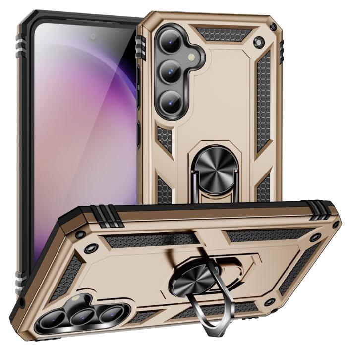 Bild 1, Samsung Galaxy S23 FE Skal Ring Hybrid Armor Guld