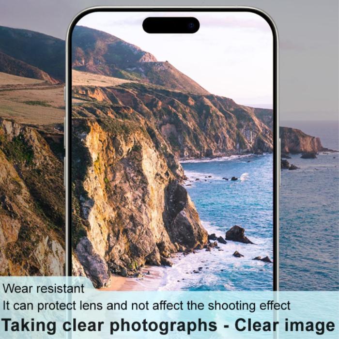 Bild 4, IMAK iPhone 16 Pro/16 Pro Max Linsskydd Härdat Glas Svart