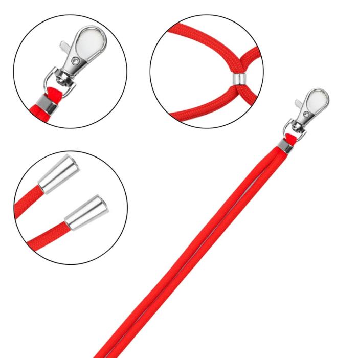 Bild 3, Mobilsnöre / Mobilhalsband / Mobilhållare Röd