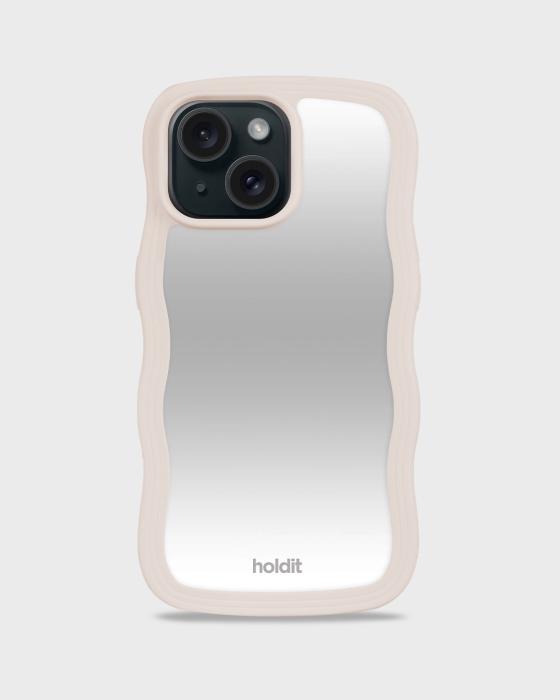 Bild 1, holdit iPhone 15/14/13 Skal Wavy Light Beige Mirror