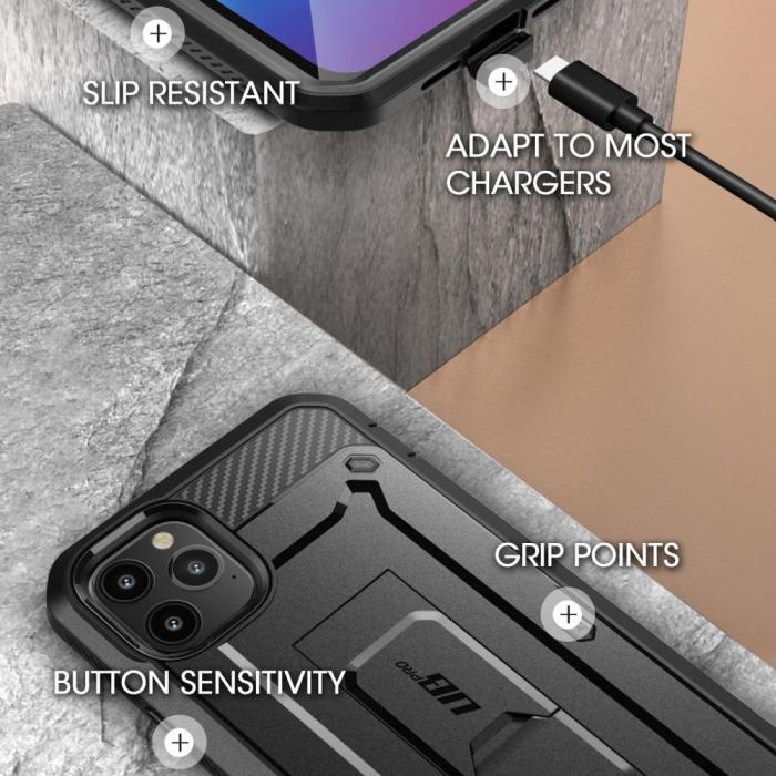 Bild 6, Supcase iPhone 12 / 12 Pro Skal Unicorn Beetle Pro Svart